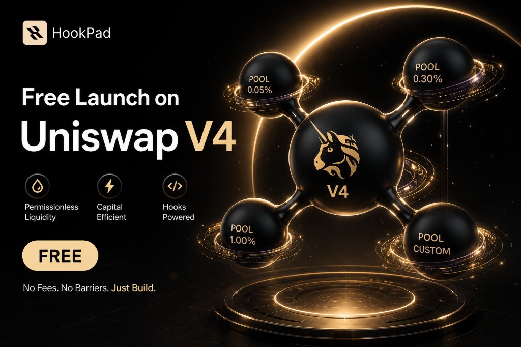 3D HookPad banner — Free Launch on Uniswap V4